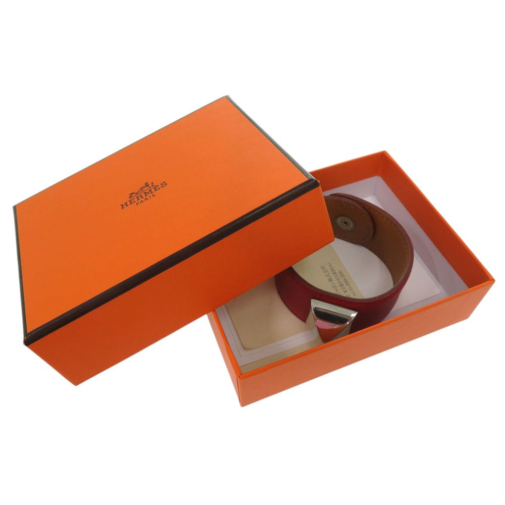 HERMES Bangle leather Red Medor