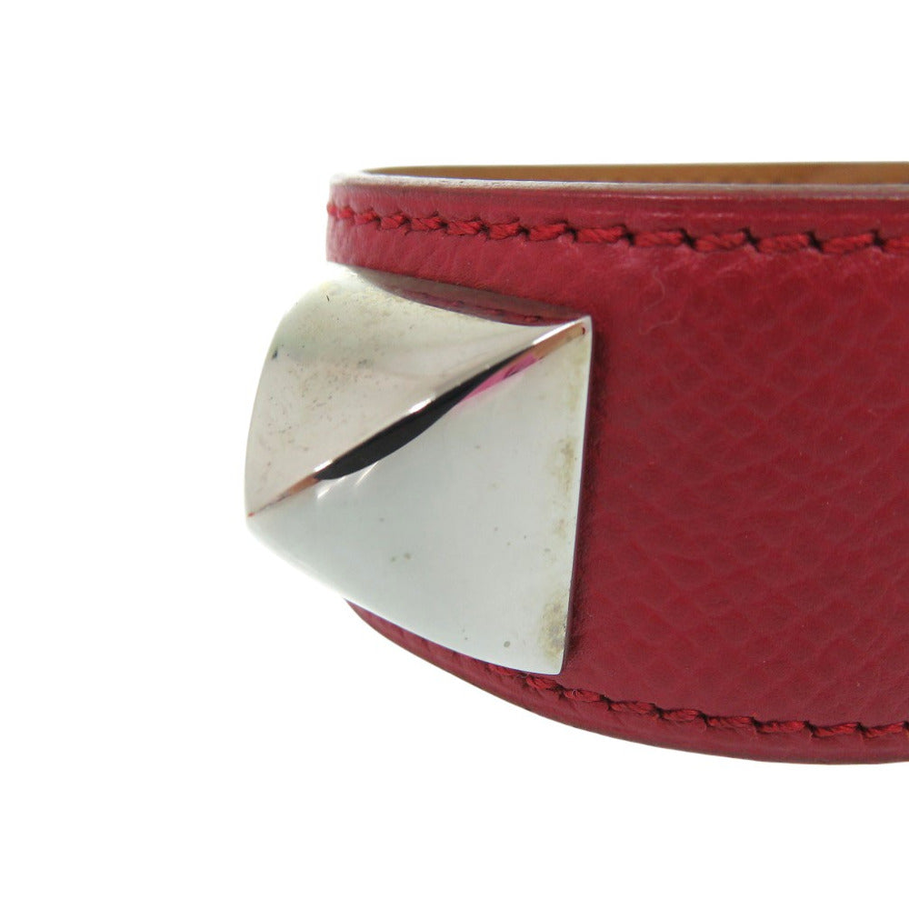HERMES Bangle leather Red Medor