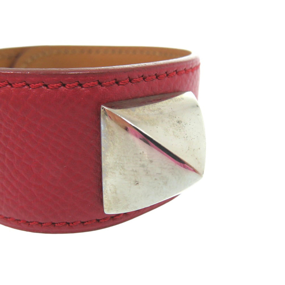 HERMES Bangle leather Red Medor