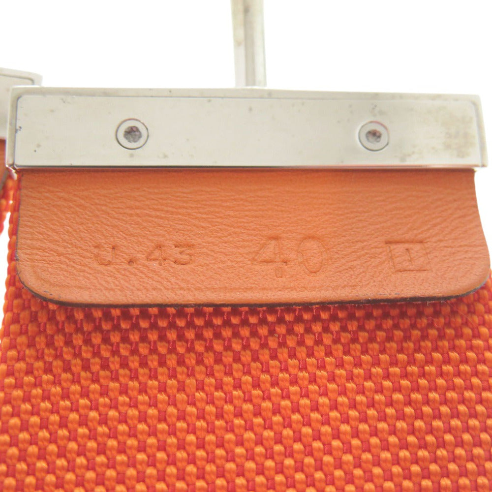 HERMES belt Nylon Orange 40