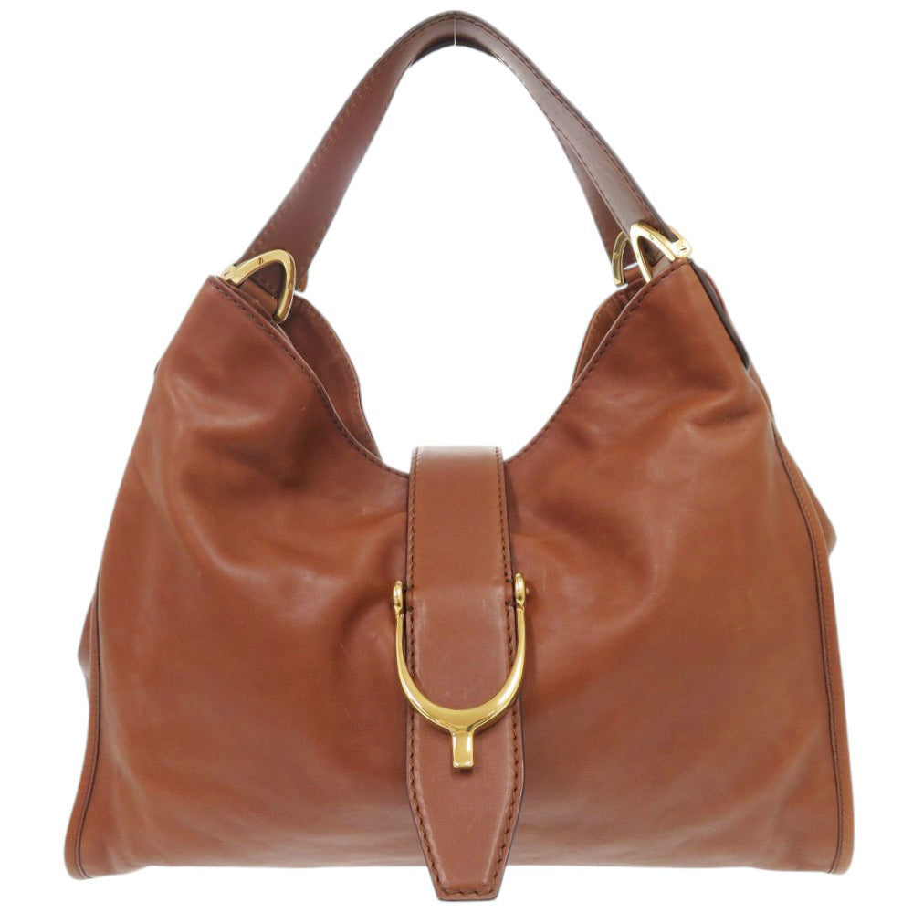 GUCCI Handbag 296856 leather Brown Soft Stirrup