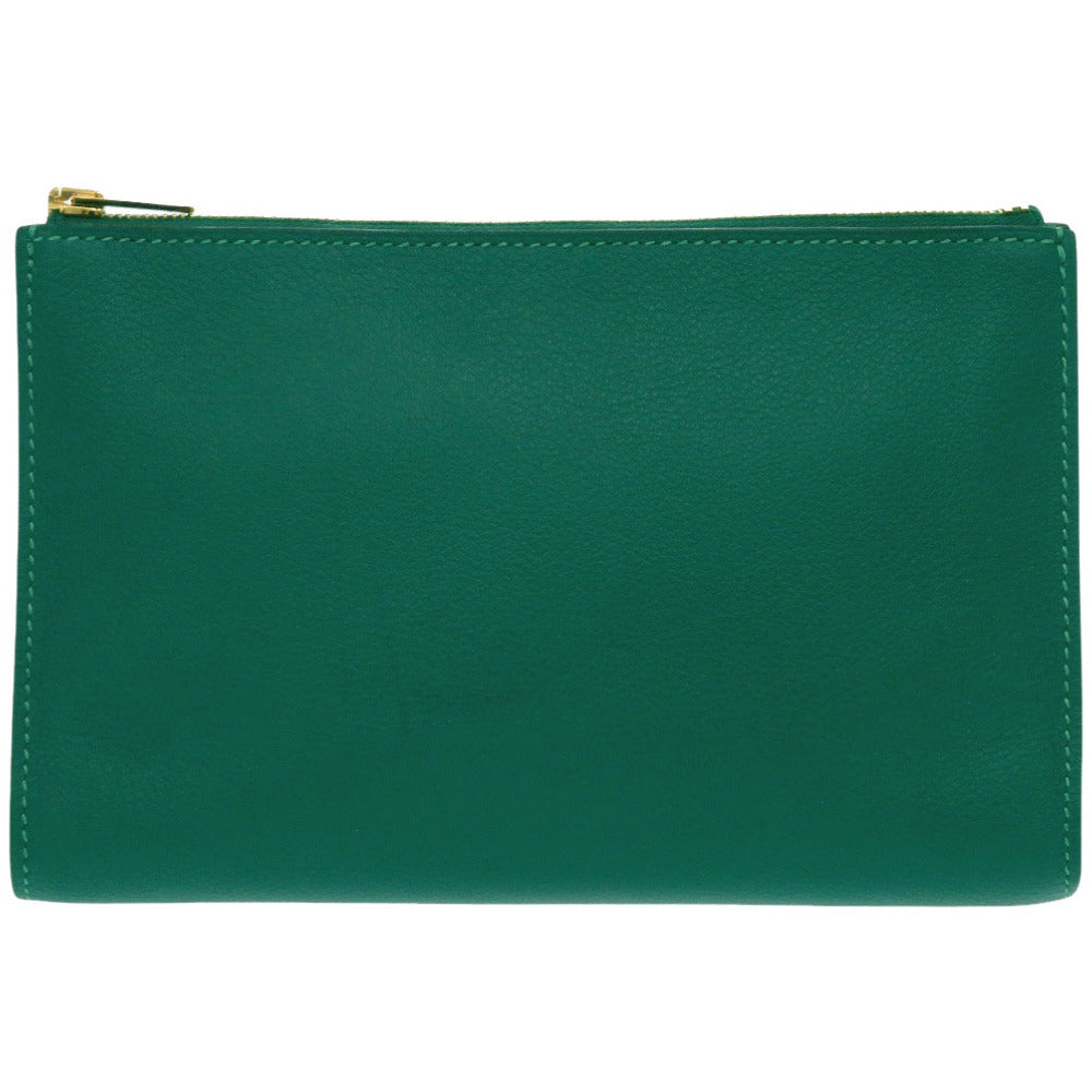 HERMES Pouch Evercolor Vert Vertigo Zip Angor