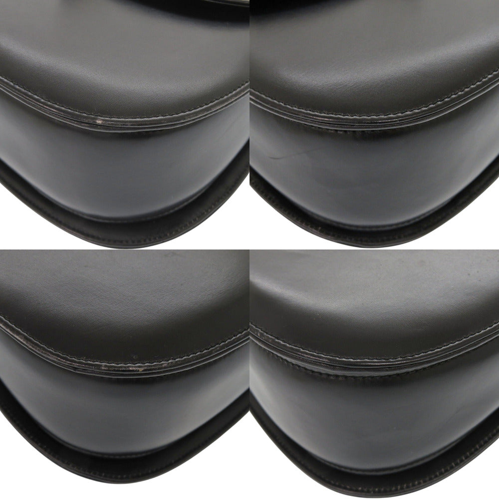 GUCCI Handbag leather black Bamboo Turnlock Vintage