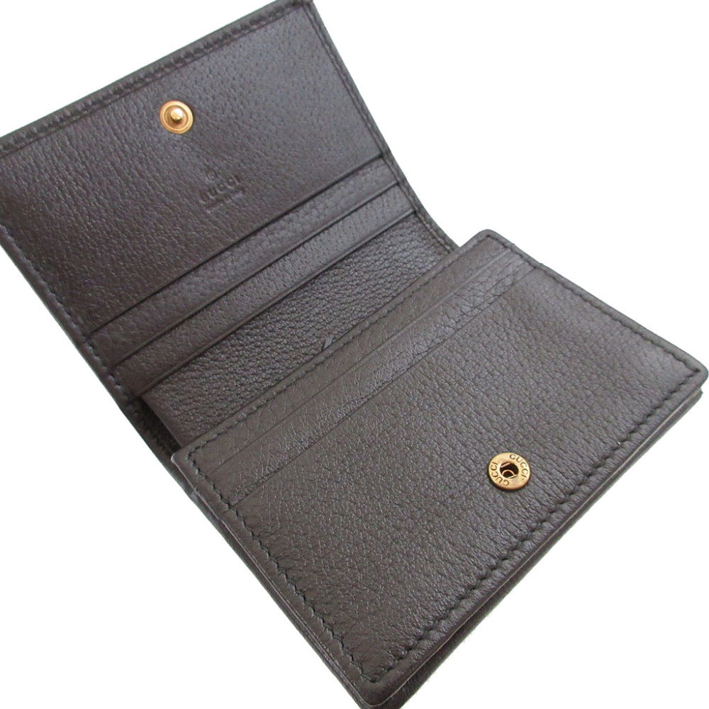 GUCCI Bifold Wallet 499783 leather black GG Marmont