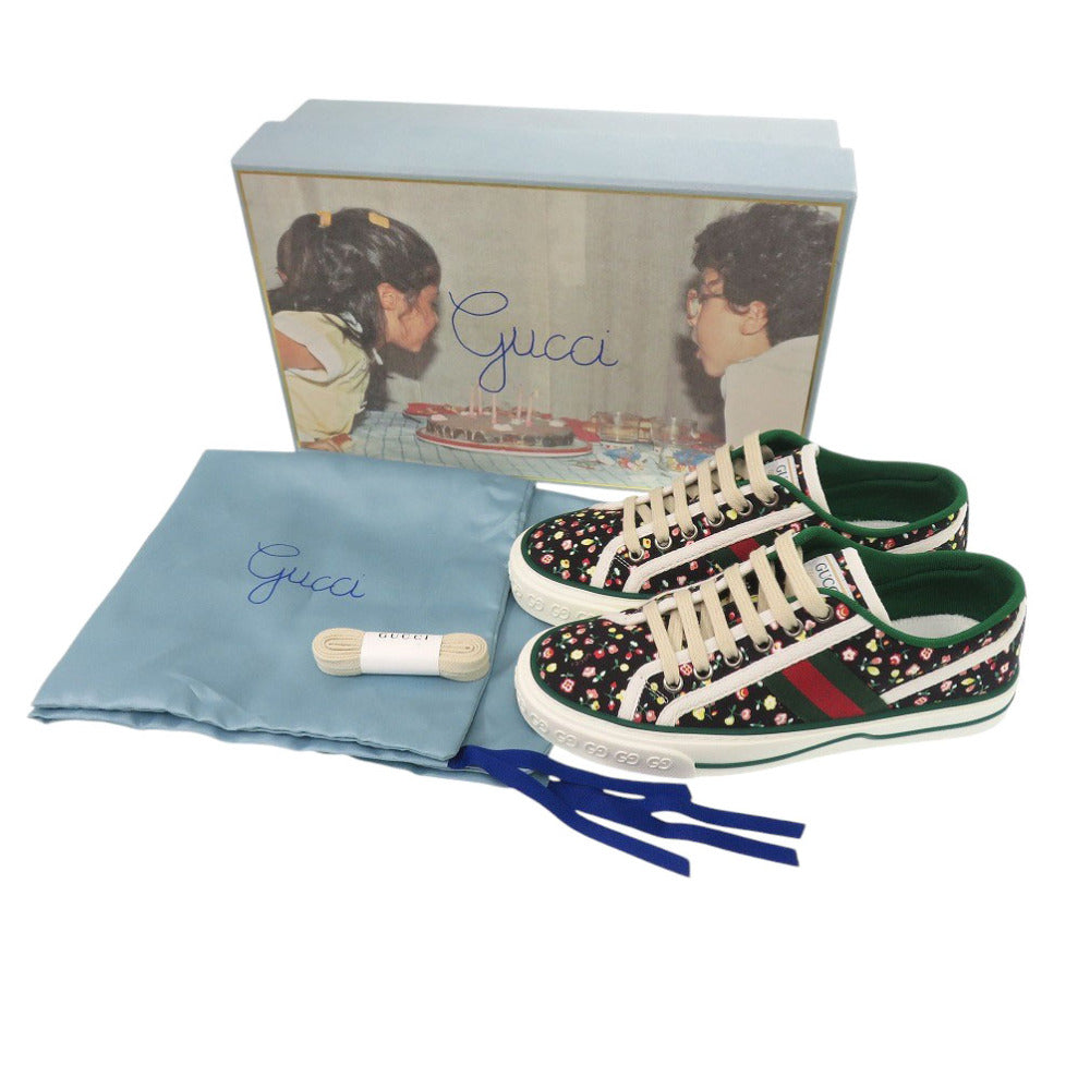 GUCCI sneakers 606110  canvas black LIBERTY Collaboration Tennis 1977 Liberty Floral 35