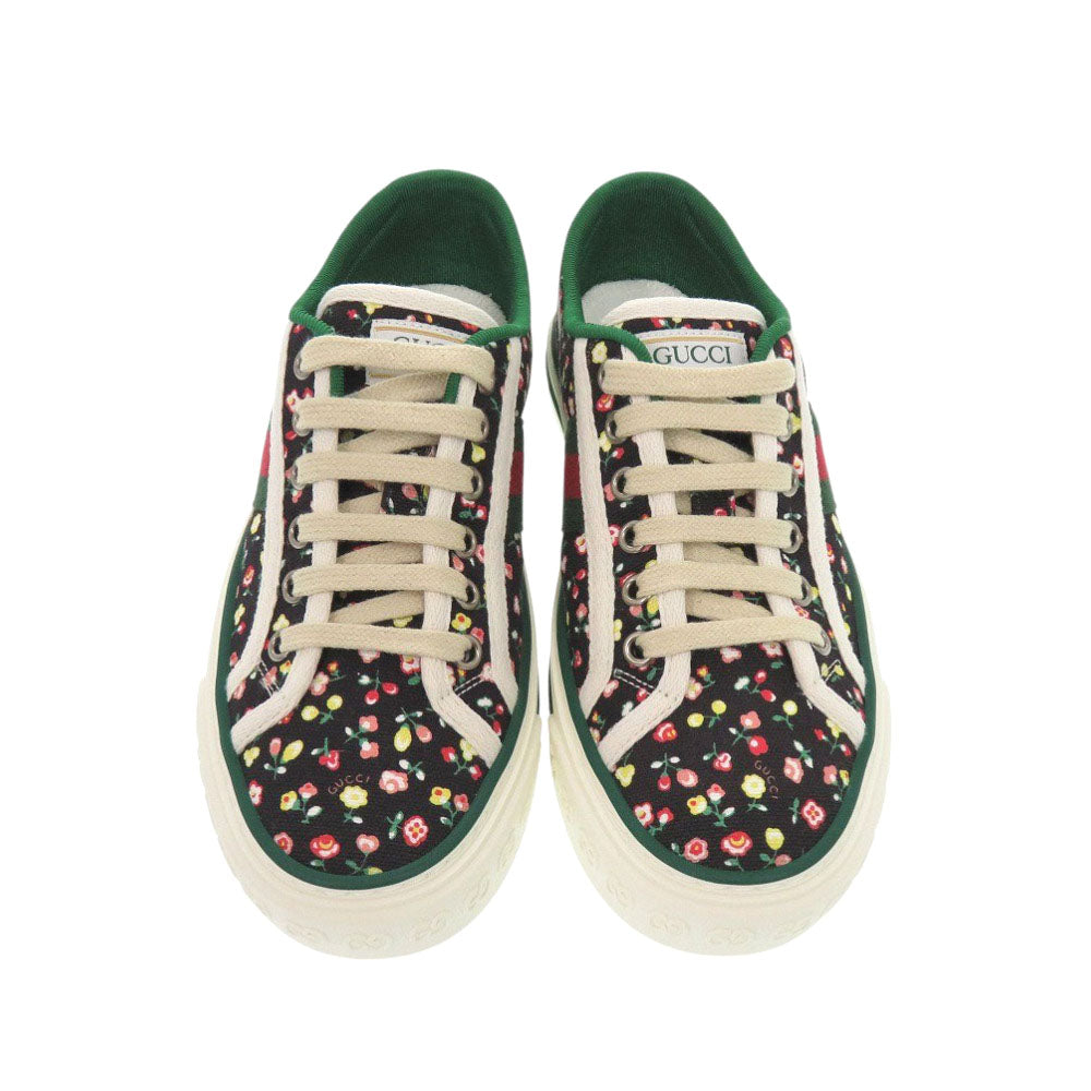 GUCCI sneakers 606110  canvas black LIBERTY Collaboration Tennis 1977 Liberty Floral 35