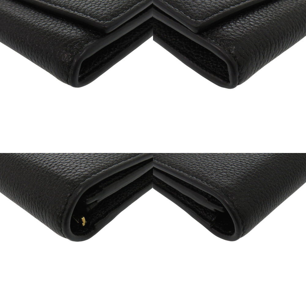 GUCCI Long Wallet Purse 573612 Calfskin black Zumi