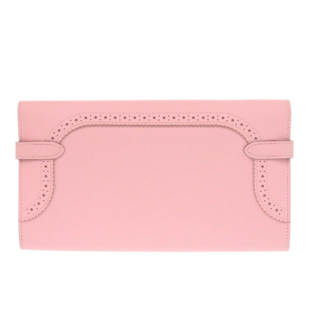 HERMES Long Wallet Purse Swift Rose cherry Kelly Wallet Gillies