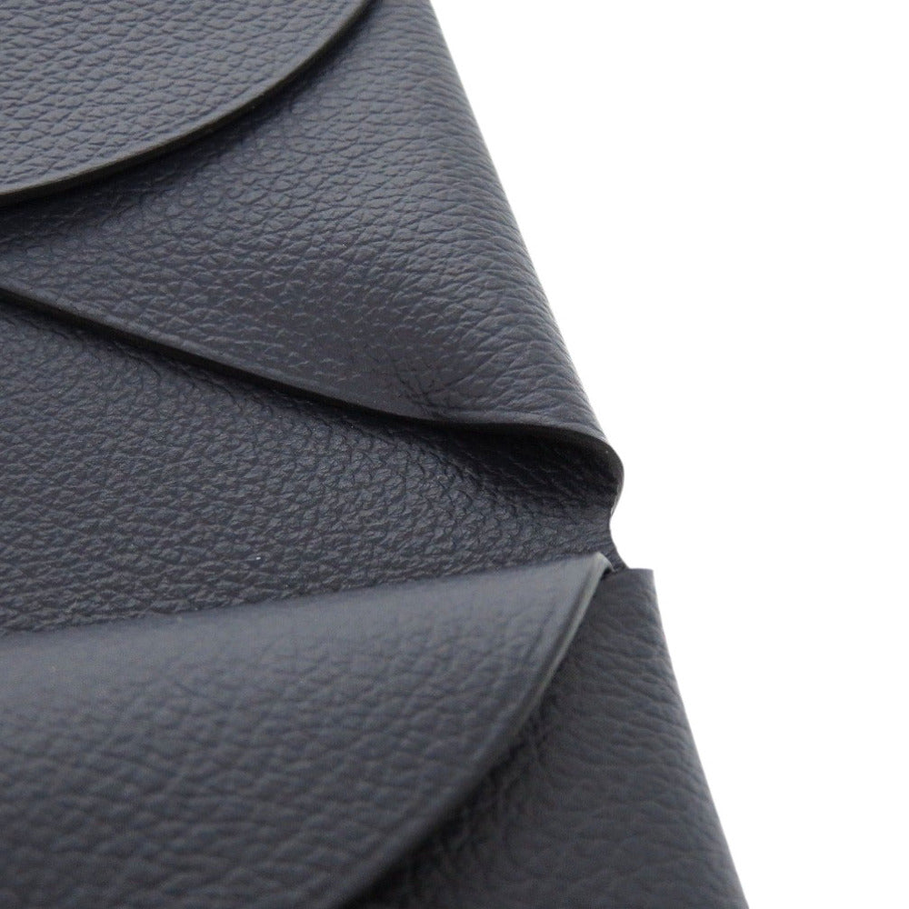 HERMES Card Case Evercolor Blue drus Calvi duo