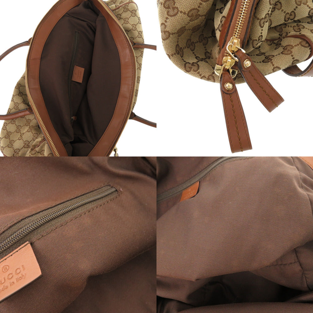 GUCCI Shoulder Bag 223974 GG canvas, leather beige Sukey