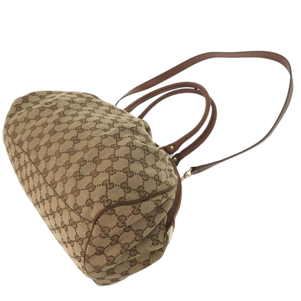GUCCI Shoulder Bag 223974 GG canvas, leather beige Sukey
