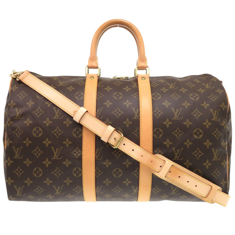 LOUIS VUITTON Boston Duffel bag M41418 Monogram canvas Brown Monogram Keepall bandouliere45