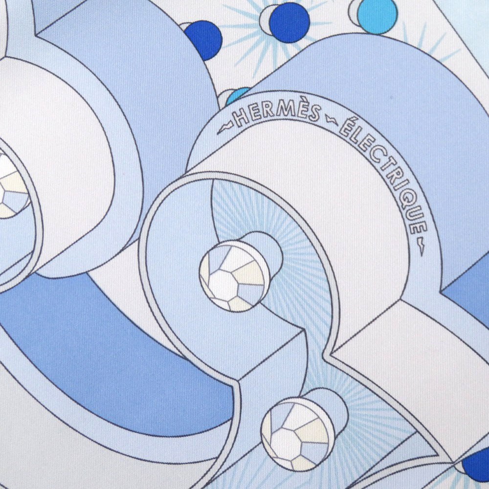 HERMES scarf silk blue Carre90 Hermes Electric