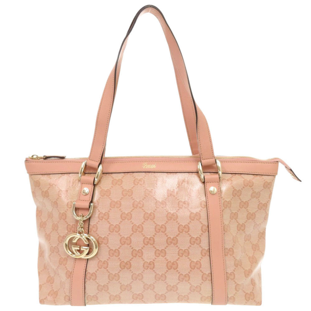 GUCCI Handbag 141470 Coated canvas pink GG crystal