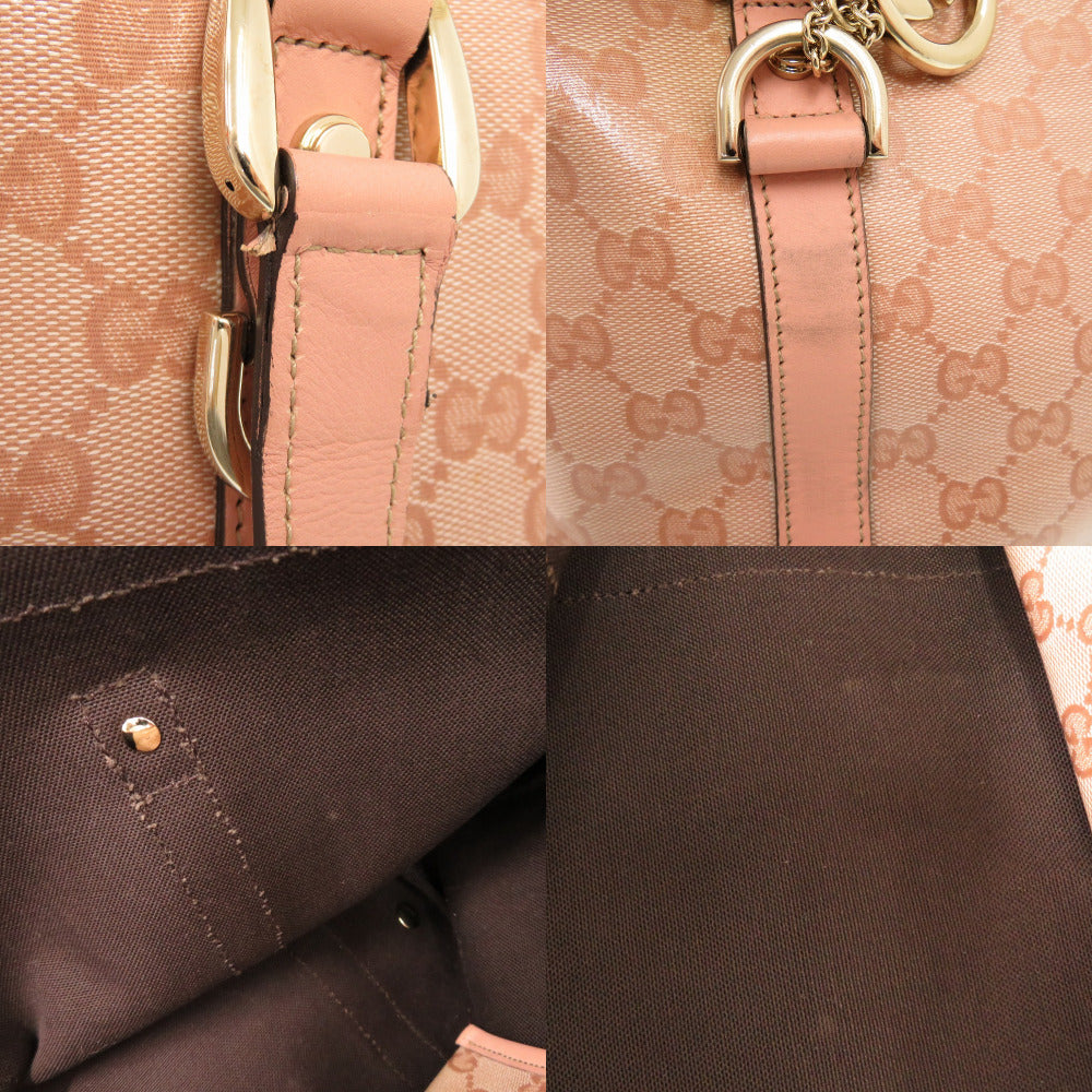 GUCCI Handbag 141470 Coated canvas pink GG crystal