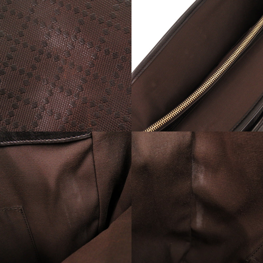 GUCCI Tote Bag 223668 leather Dark brown Diamante