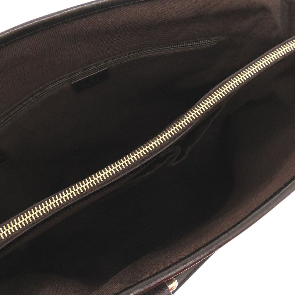 GUCCI Tote Bag 223668 leather Dark brown Diamante