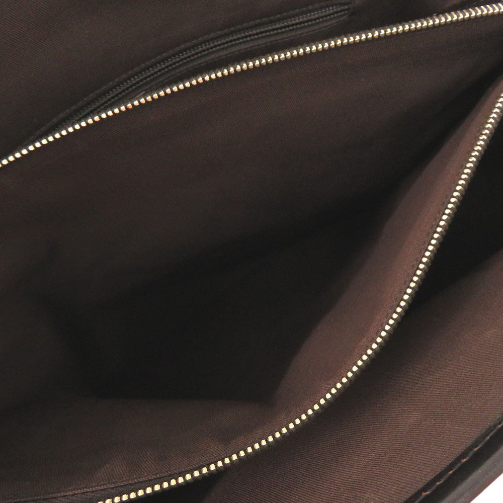 GUCCI Tote Bag 223668 leather Dark brown Diamante