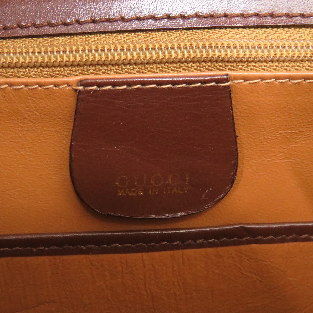 GUCCI Handbag 000 46 0188 leather Dark brown Bamboo