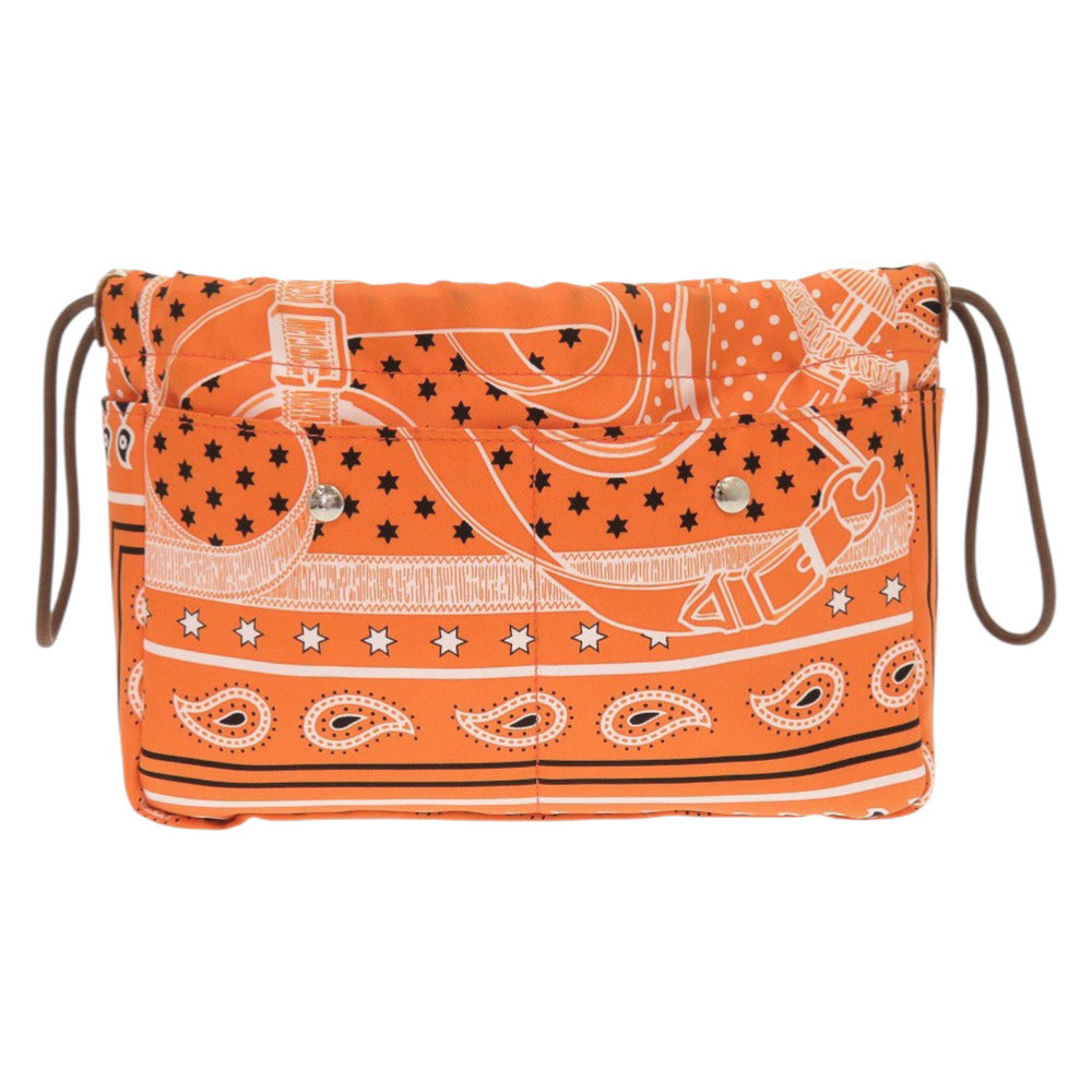 HERMES Pouch silk Orange Foolby 20 Bag in Bag