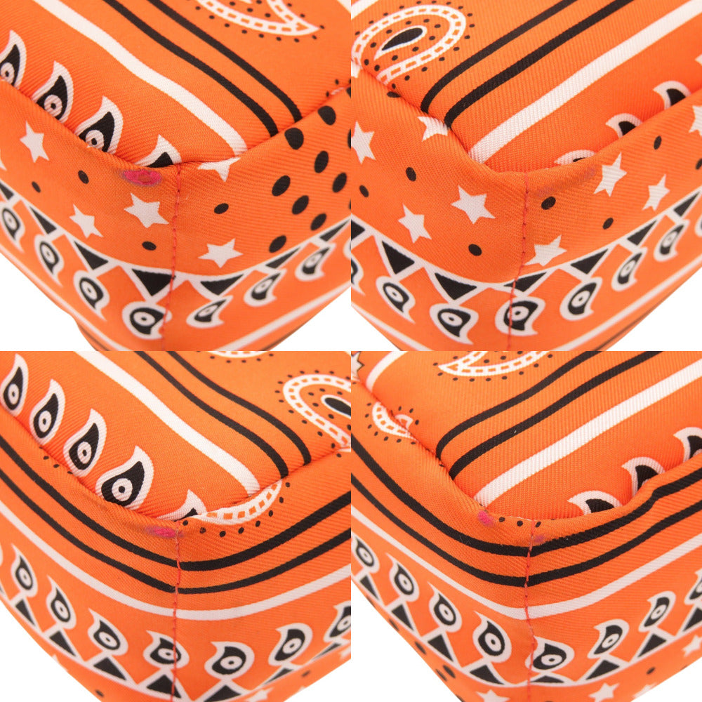 HERMES Pouch silk Orange Foolby 20 Bag in Bag