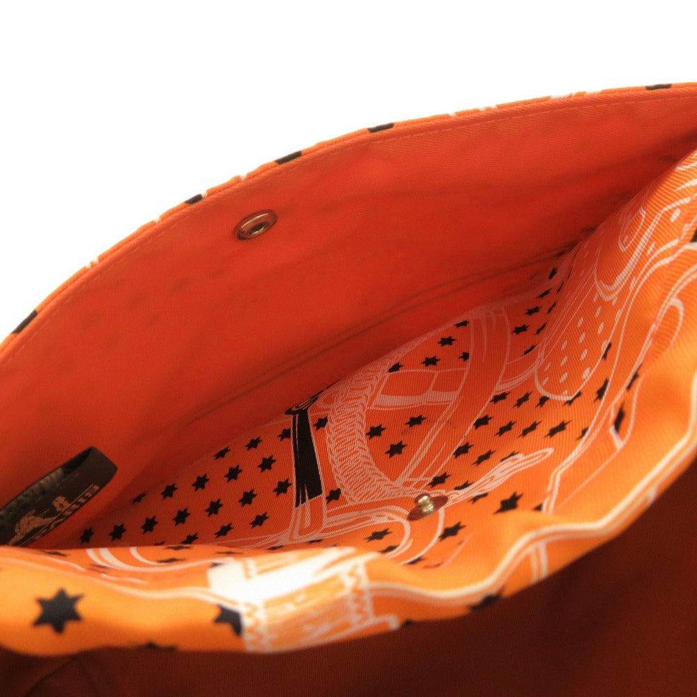 HERMES Pouch silk Orange Foolby 20 Bag in Bag