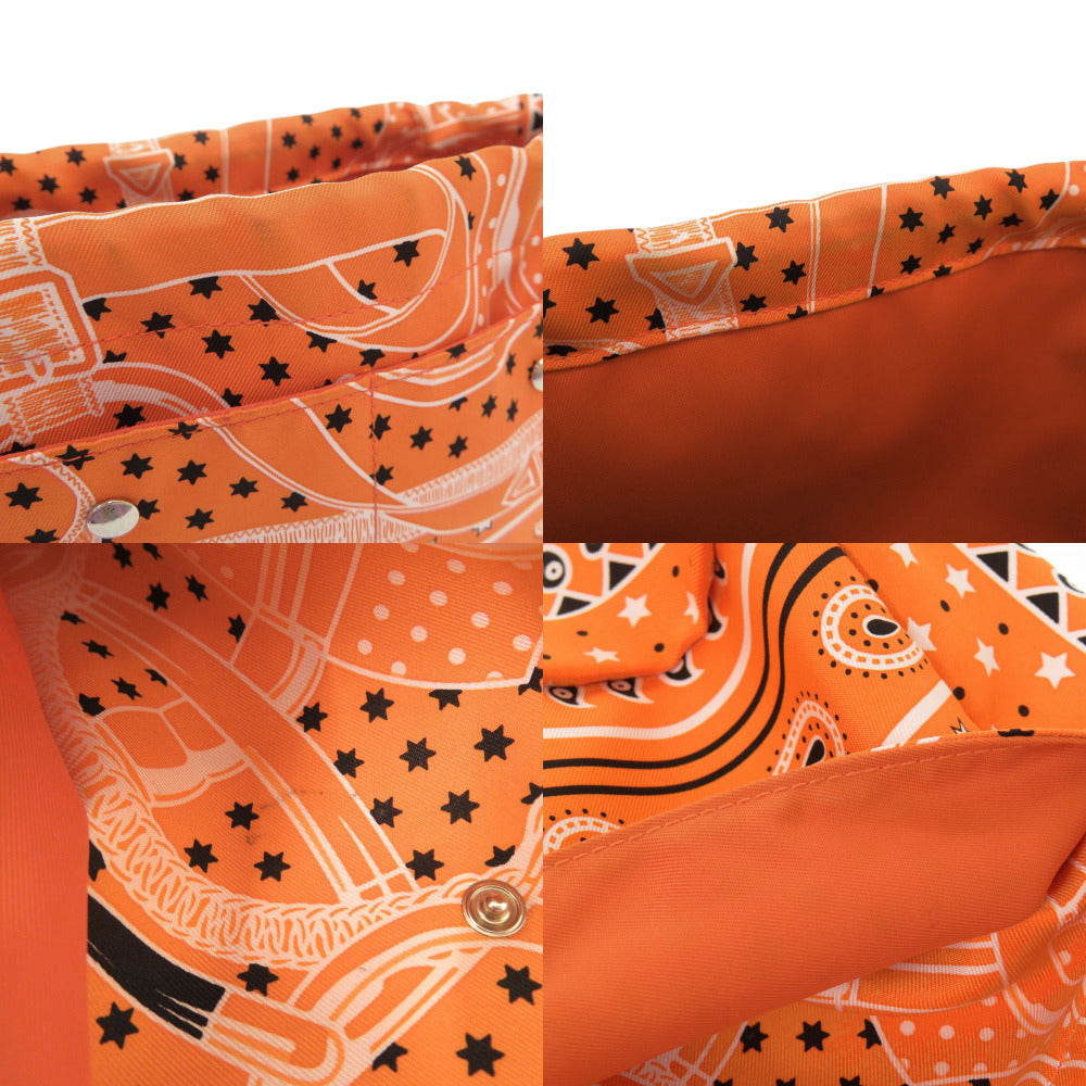 HERMES Pouch silk Orange Foolby 20 Bag in Bag