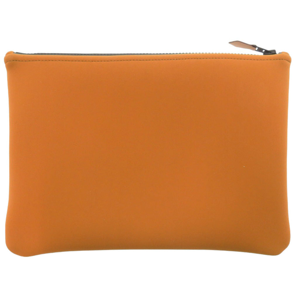 HERMES Pouch Polyurethane, Cotton Orange Neovan MM
