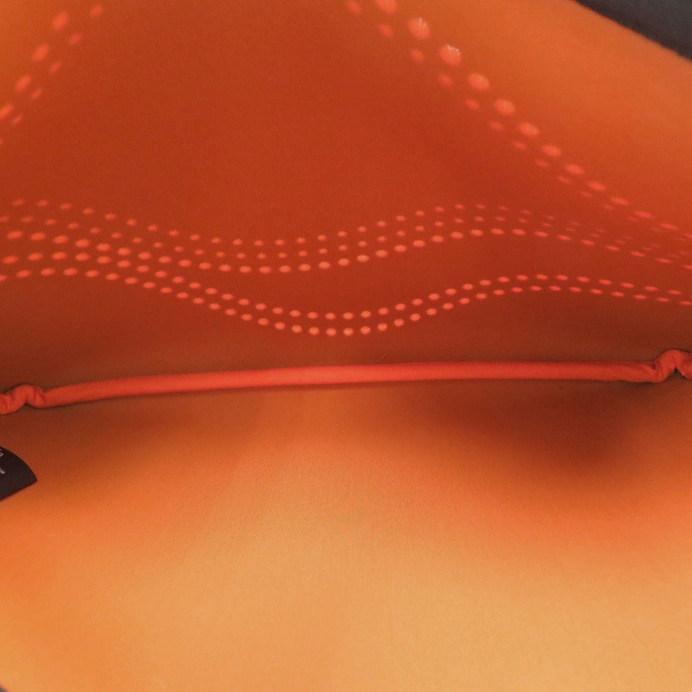 HERMES Pouch Polyurethane, Cotton Orange Neovan MM