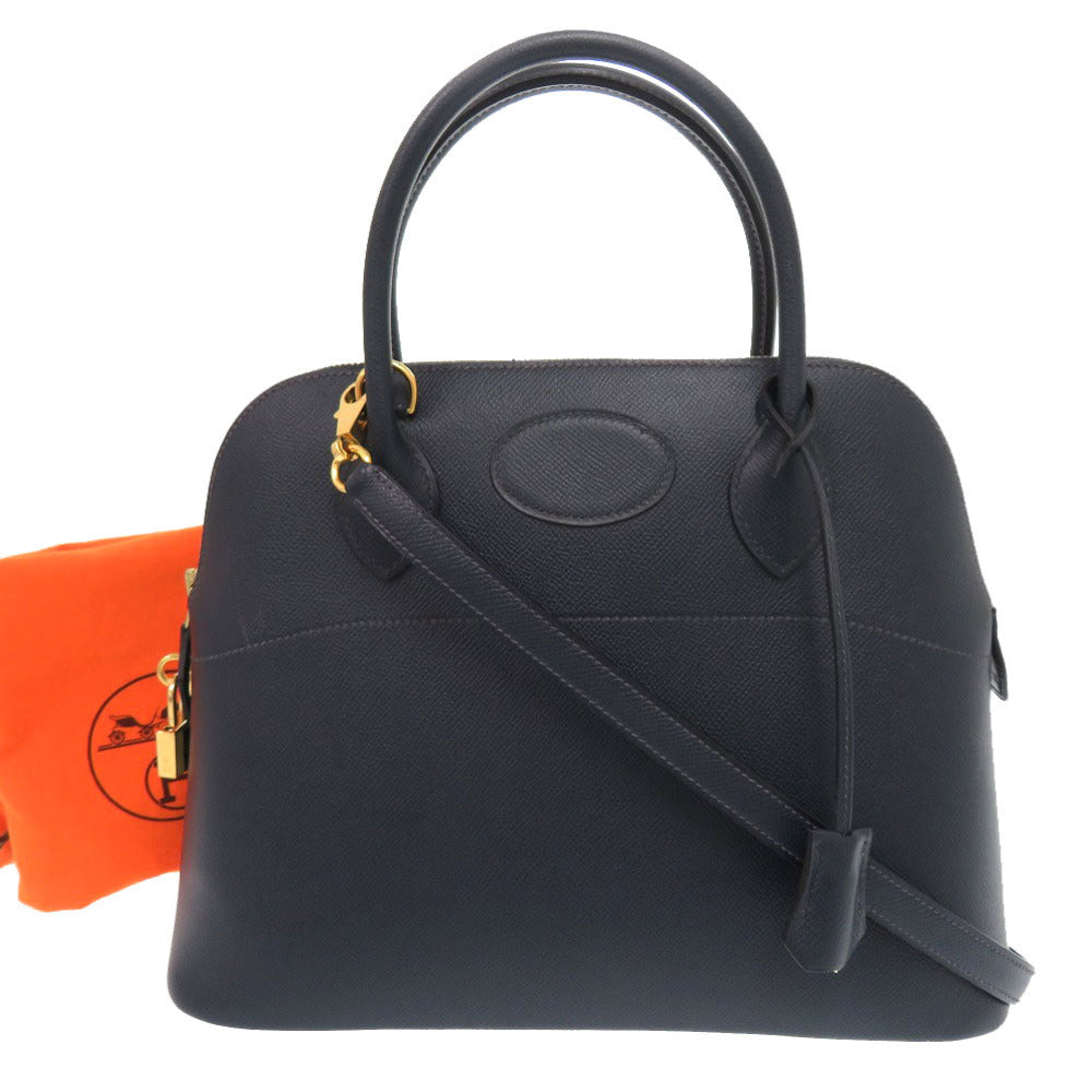 HERMES Handbag Courchevel Navy Bored 31
