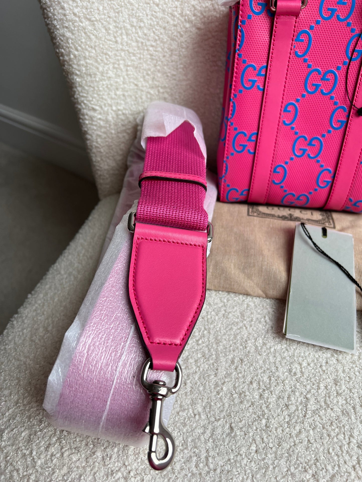 Gucci Pink Mini GG Tote Bag