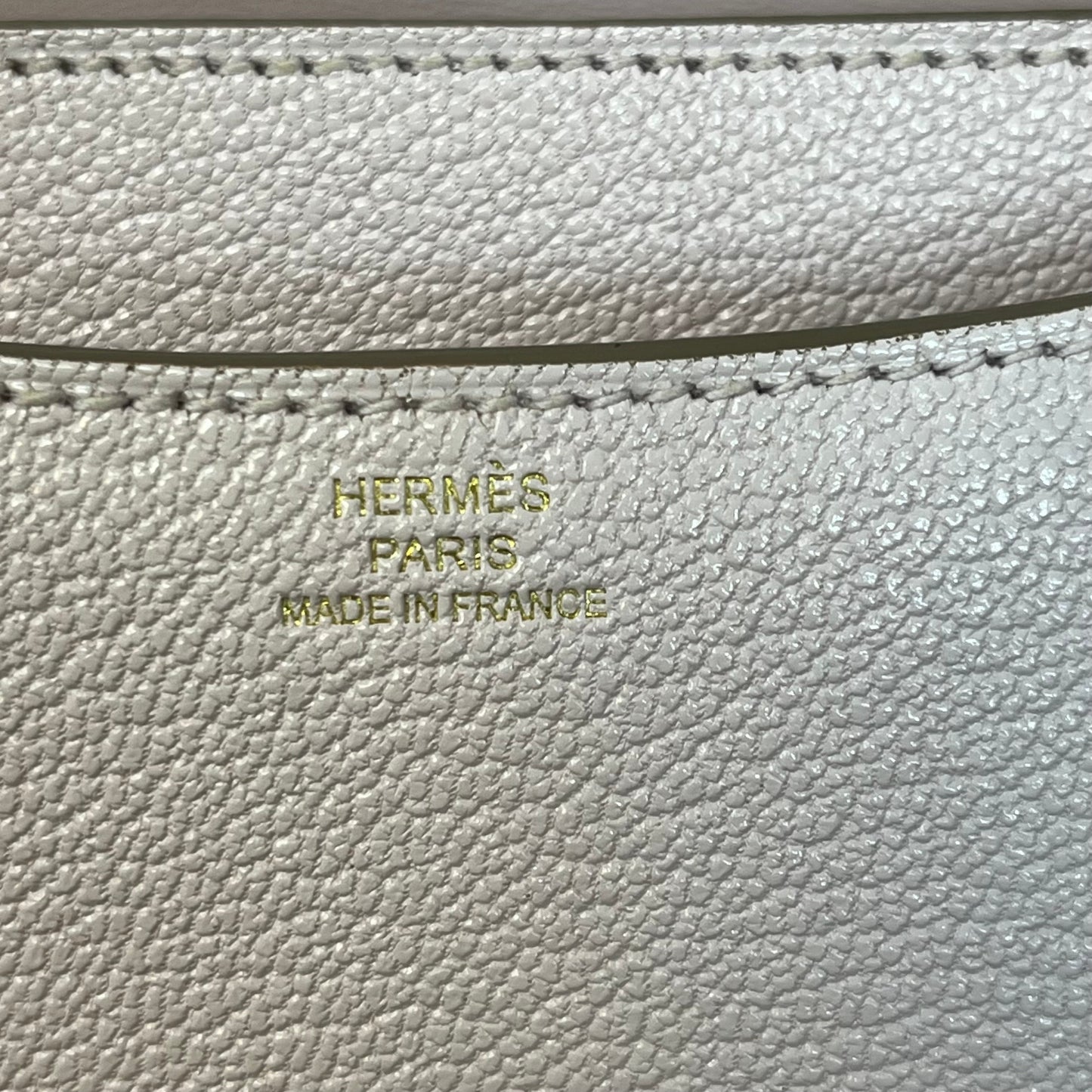 HERMES Constance 18 Mauve Pale Chevre Mysore Shoulder Bag