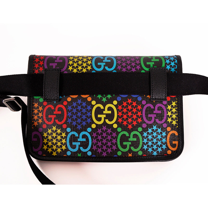 Gucci GG Monogram Psychedelic Belt Bag in Black