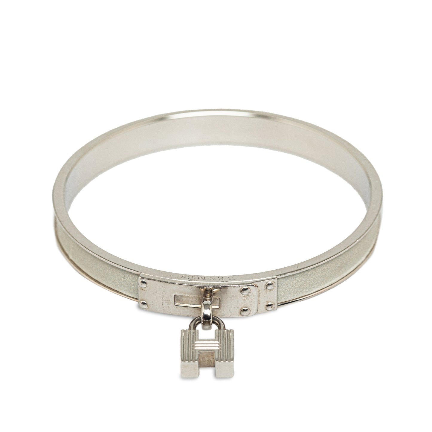 Gray Louis Vuitton Kelly H Lock Bangle Costume Bracelet