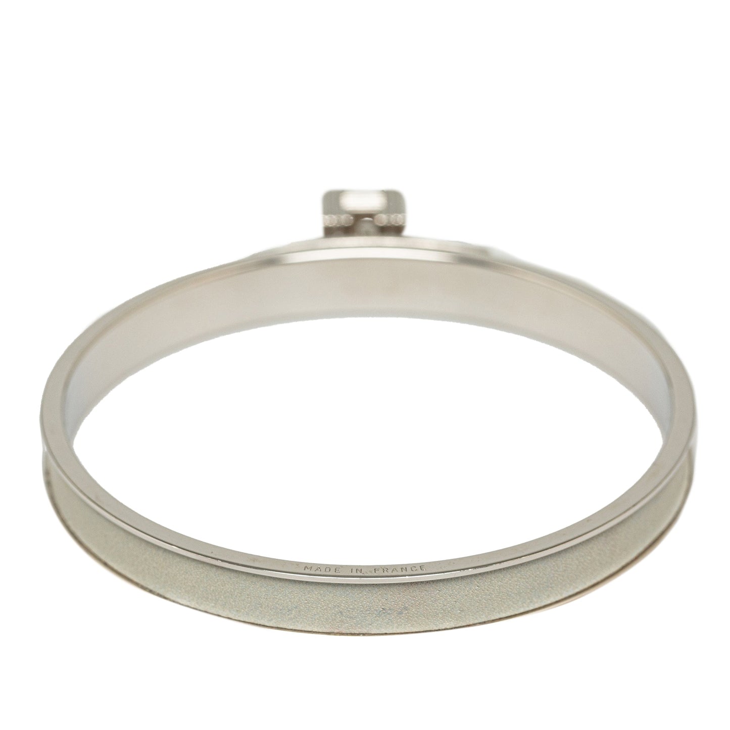 Gray Louis Vuitton Kelly H Lock Bangle Costume Bracelet