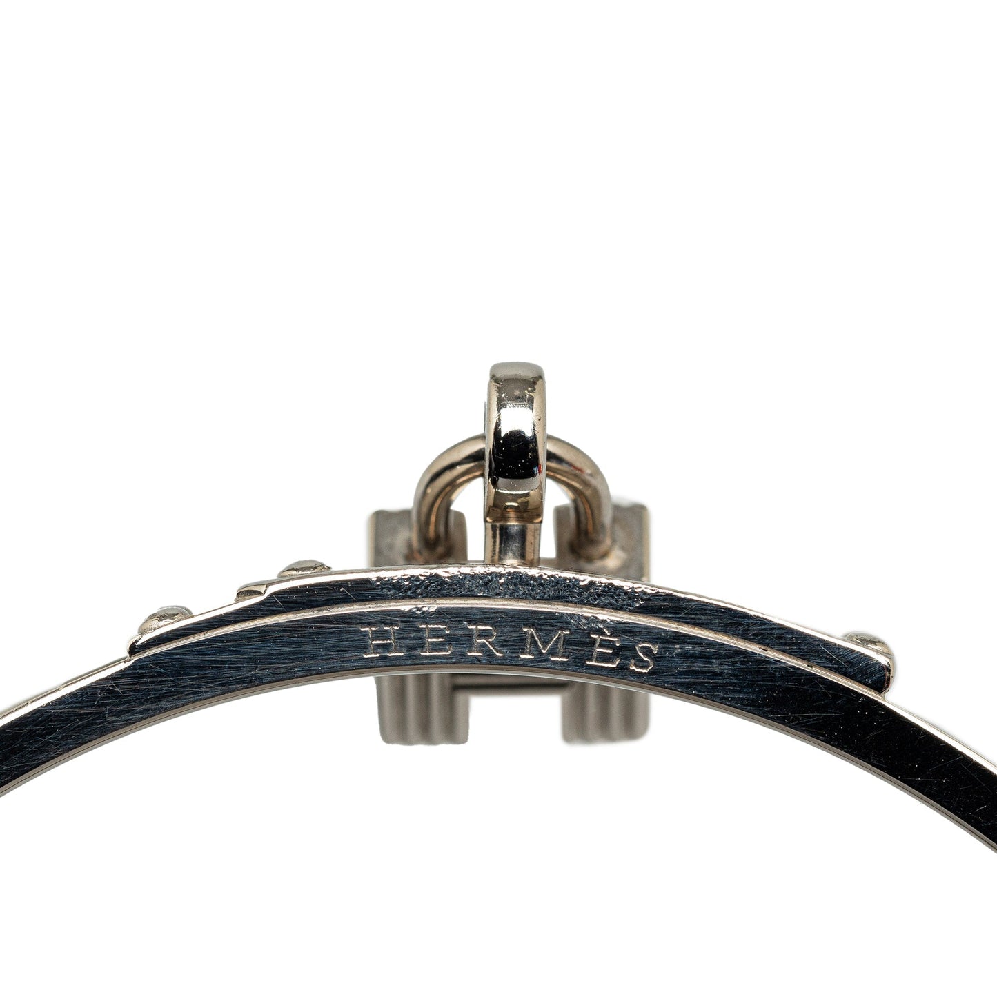 Gray Louis Vuitton Kelly H Lock Bangle Costume Bracelet
