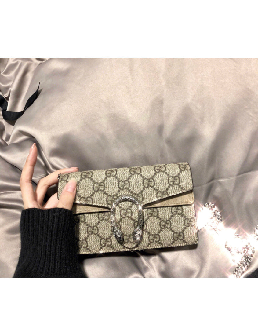 Gucci Dionysus Collection GG Supreme Canvas Super Mini Bag