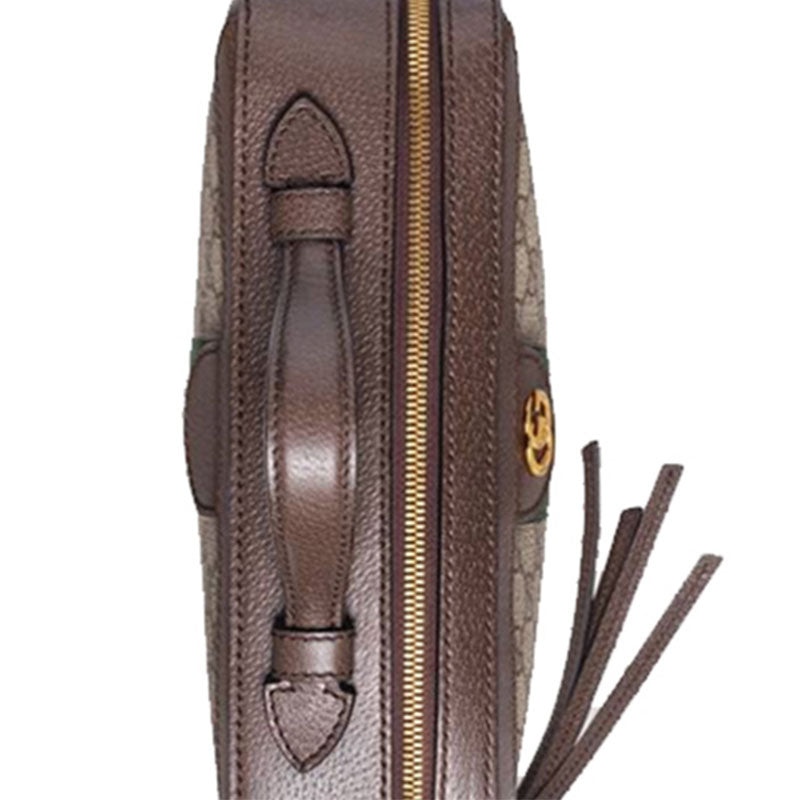 (WMNS) Gucci Ophidia Logo Stripe Webbing Tassel Canvas handBag Small / Brown Retro Classic 550622-K05NG-8745