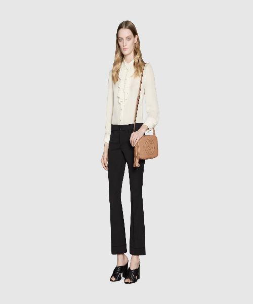 Gucci Soho Small Leather Disco Bag Rose Beige