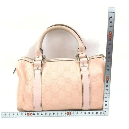 Gucci Joy Bag Boston Print Joy Pink Guccissimagold Gg Leather Satchel