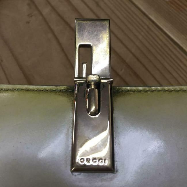 Gucci Iridescent Ivory Leather Xl Continental Bi Fold Wallet