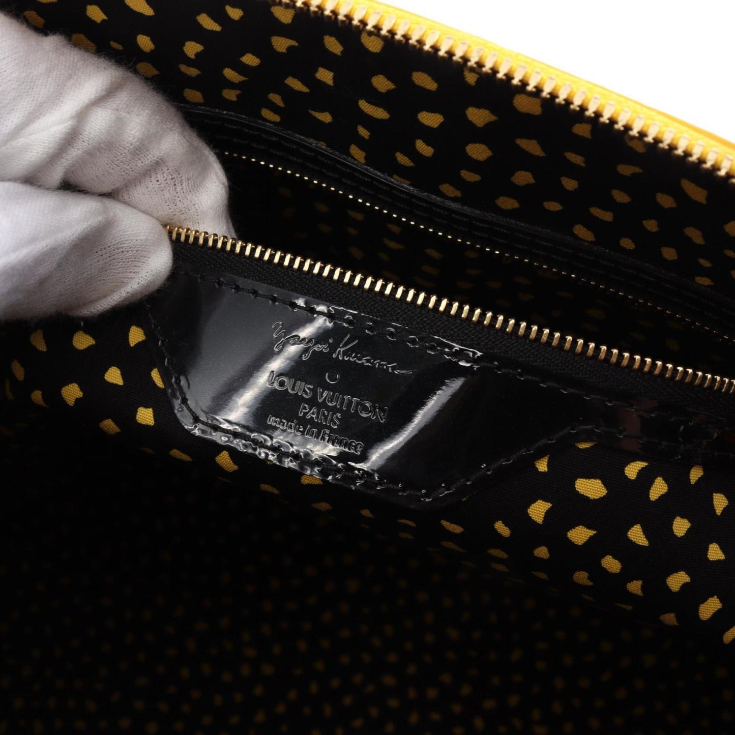 Louis Vuitton  yellow Monogram Vernis Handbag