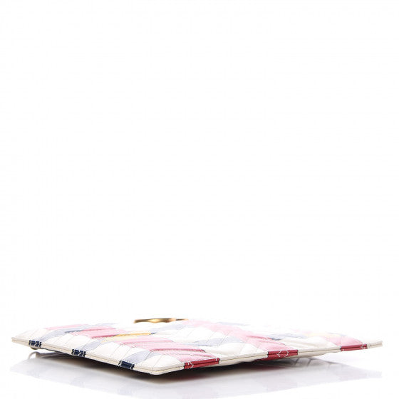 Gucci Matelasse Trompe L'Oeil Print GG Marmont Pouch in White