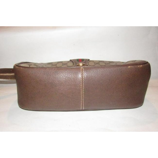 Gucci Vintage Accessory Collection Pursesdesigner Purses Brown Large G Logo Print Coated Canvasleath