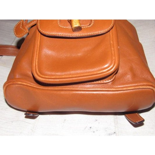 Gucci Vintage Pursesdesigner Purses Caramel Brown Leather Backpack