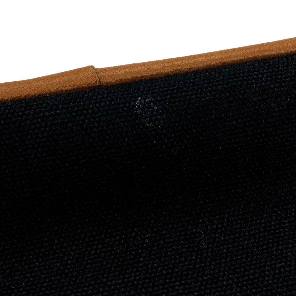 HERMES Pouch canvas black Bored pouch unisex(Unisex) Used