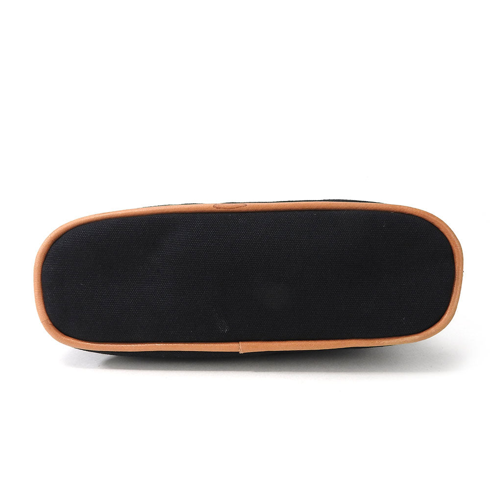HERMES Pouch canvas black Bored pouch unisex(Unisex) Used
