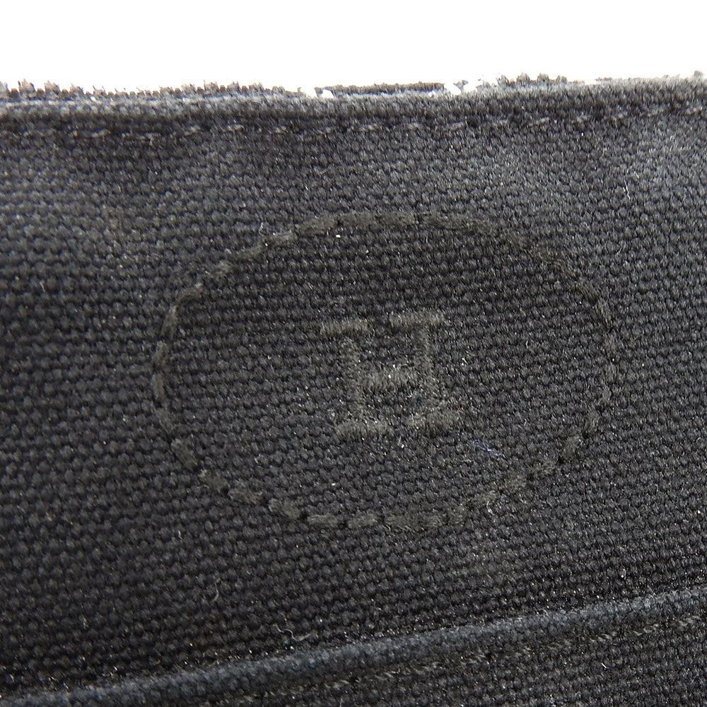HERMES Pouch canvas black Bored pouch unisex(Unisex) Used