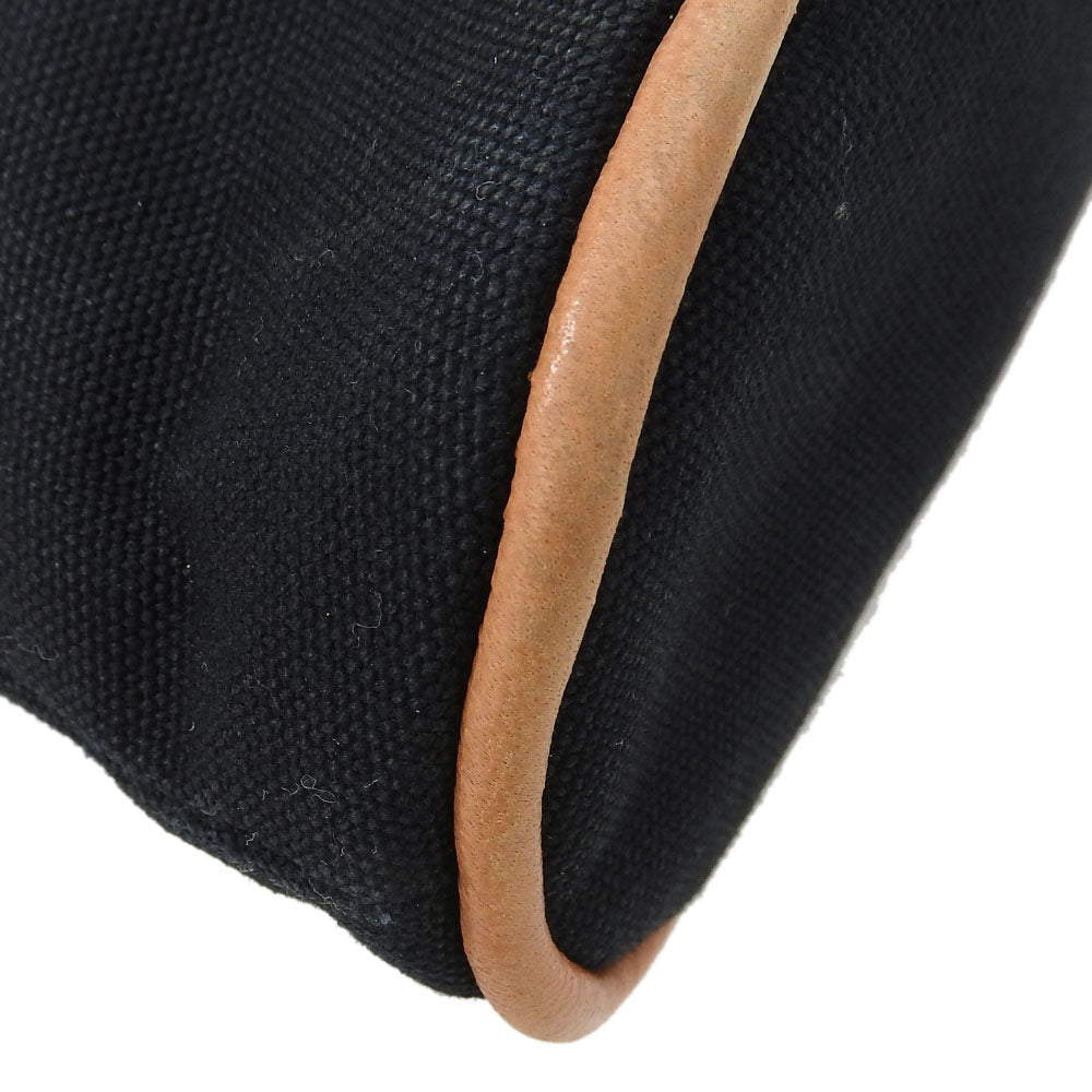 HERMES Pouch canvas black Bored pouch unisex(Unisex) Used