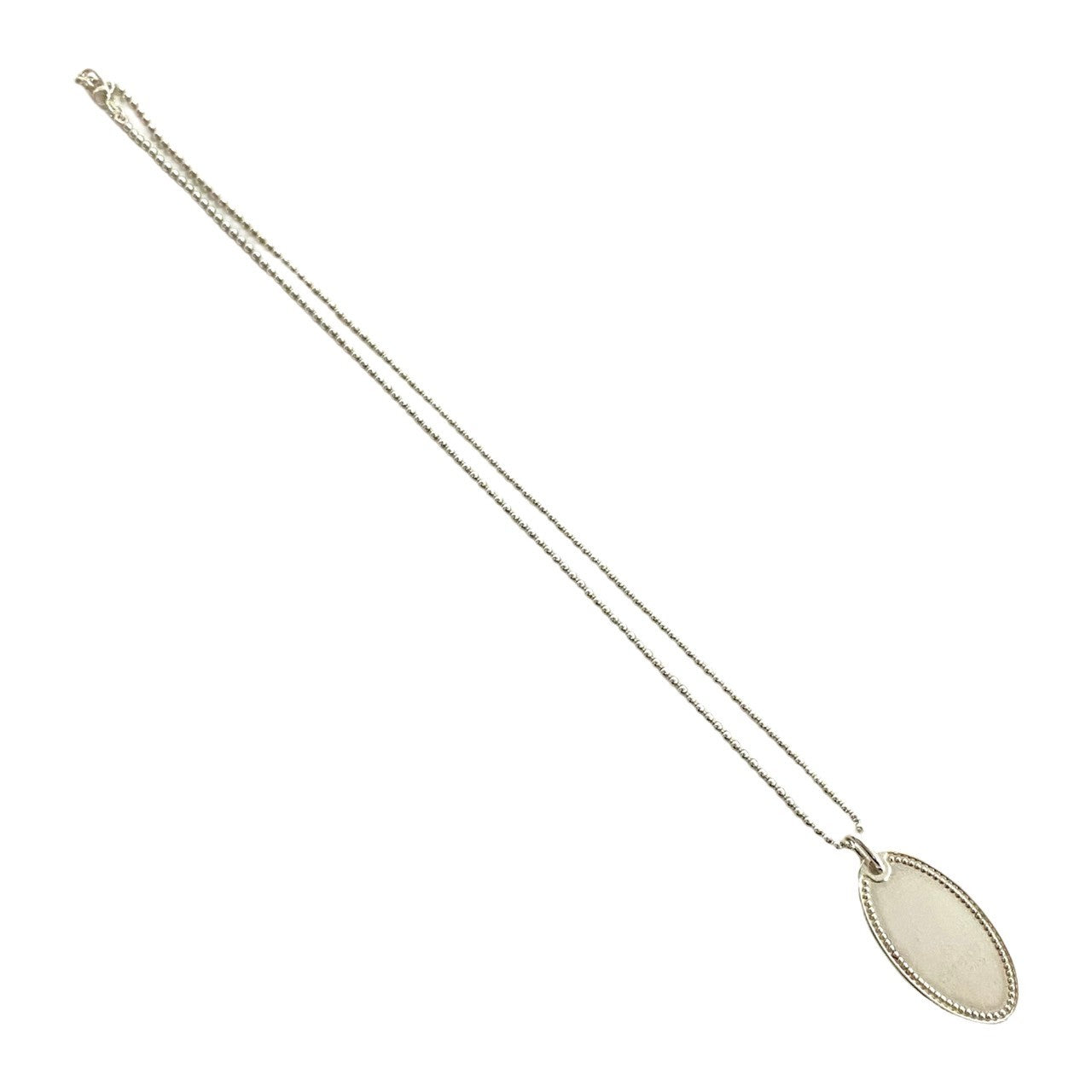 GUCCI Necklace Silver925 Silver Oval tag Necklace Women Used